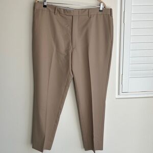 JB BRITCHES "Torino" Khaki Flat Front Wool Made in Italy Men’s Dress Pants 40R